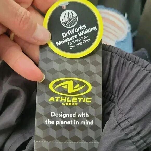 Athletic Works Dri-Works Women's Black Nylon Running Shorts w Brief NEW NWT - Picture 9 of 9